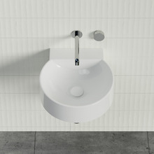 Quay Accessible 400mm Gloss White Composite Wall Hung Basin